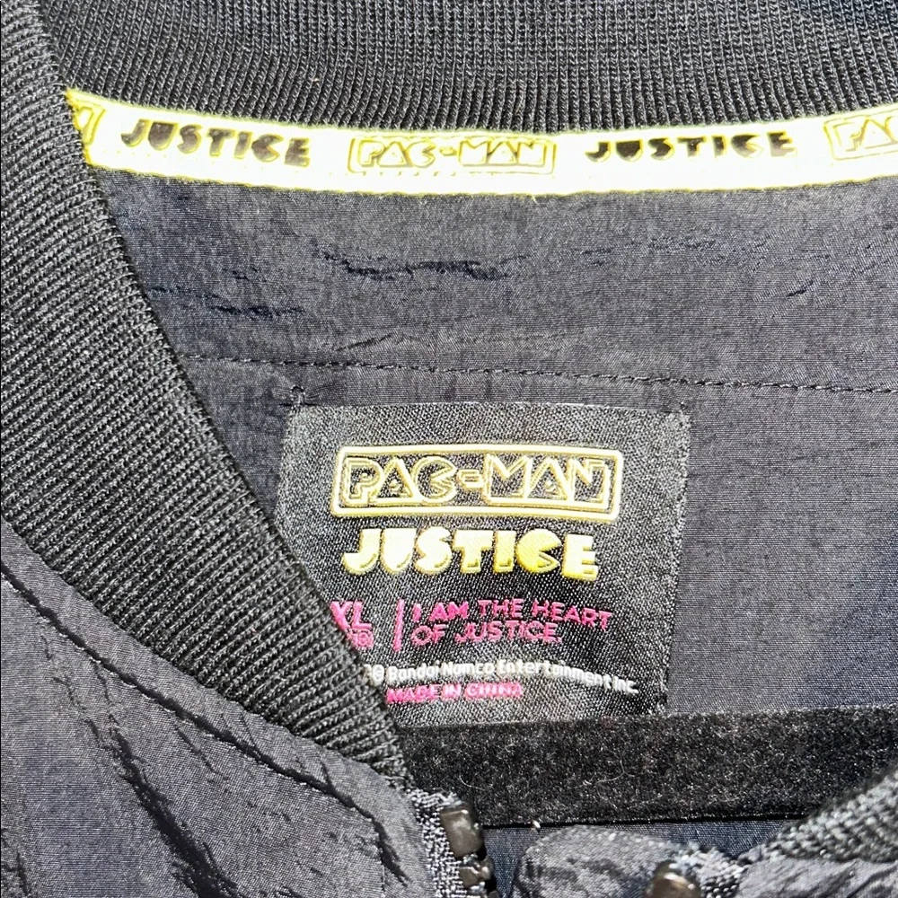 Justice Girls XL 16/18 Pac Man Mini Bomber Jacket